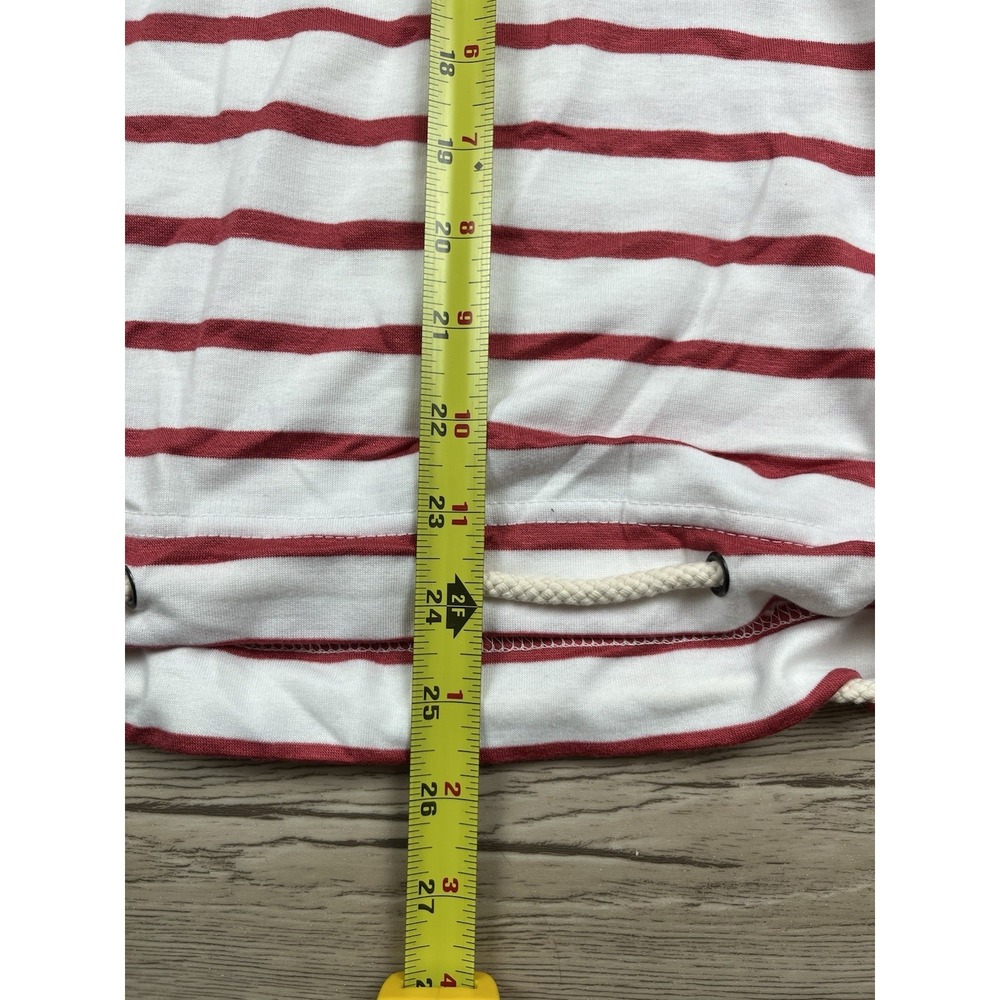 Anthropology Jane and Delaney Shirt Tee Sz Large Red White Striped Nautical NWT - Picture 6 of 11